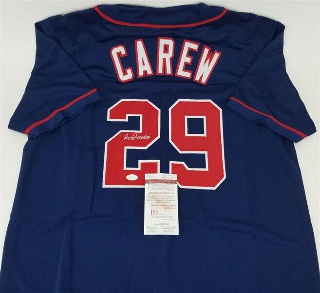 Rod Carew Signed Minnesota Twins Jersey (JSA COA) 18xAll Star / 7xBatting Champ