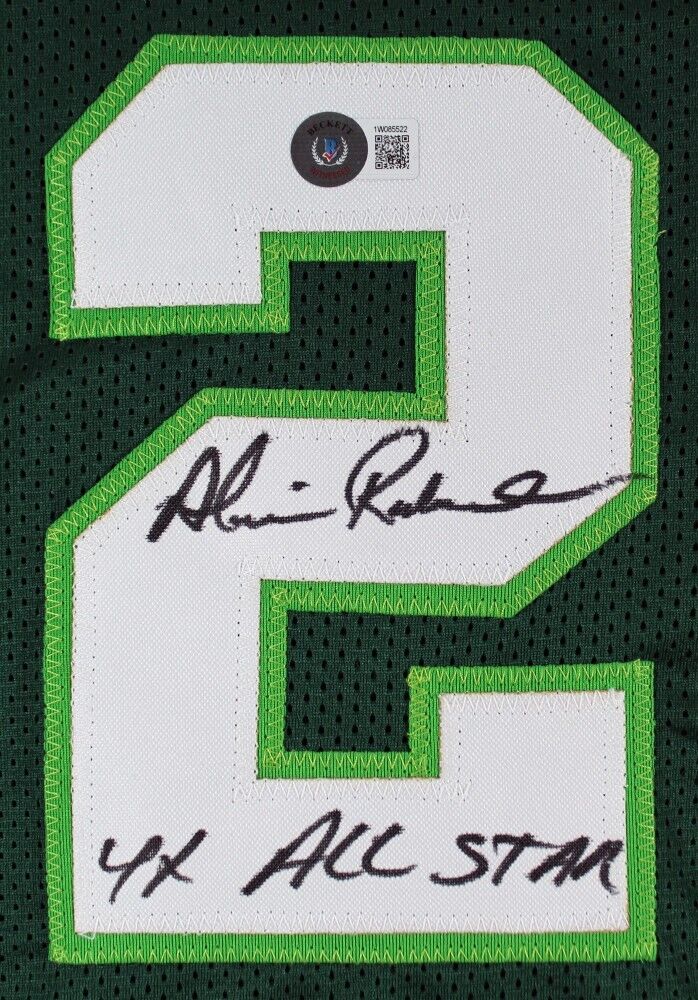 Alvin Robertson Signed Milwaukee Bucks Jersey (Beckett) 4xNBA All Star Guard