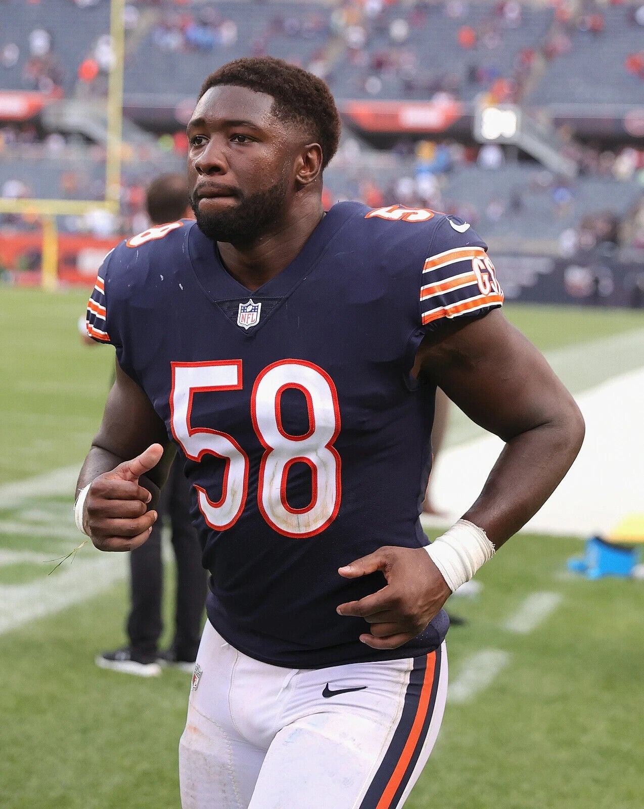 Roquan Smith Signed Chicago Bears 35x43 Framed Jersey (Beckett Hologram)
