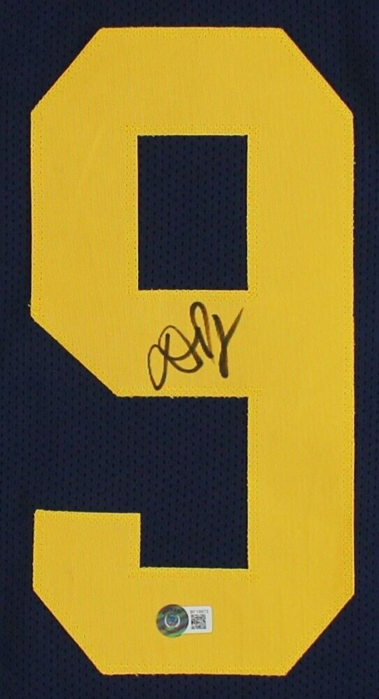Donovan Peoples-Jones Signed Michigan Wolverine Jersey (Beckett) Clv. Browns W.R