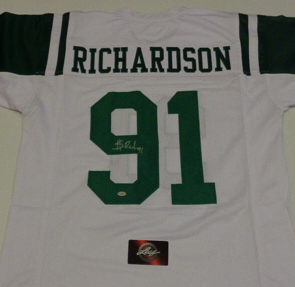 Sheldon Richardson Signed New York Jets Jersey (Leaf)2014 Pro Bowl