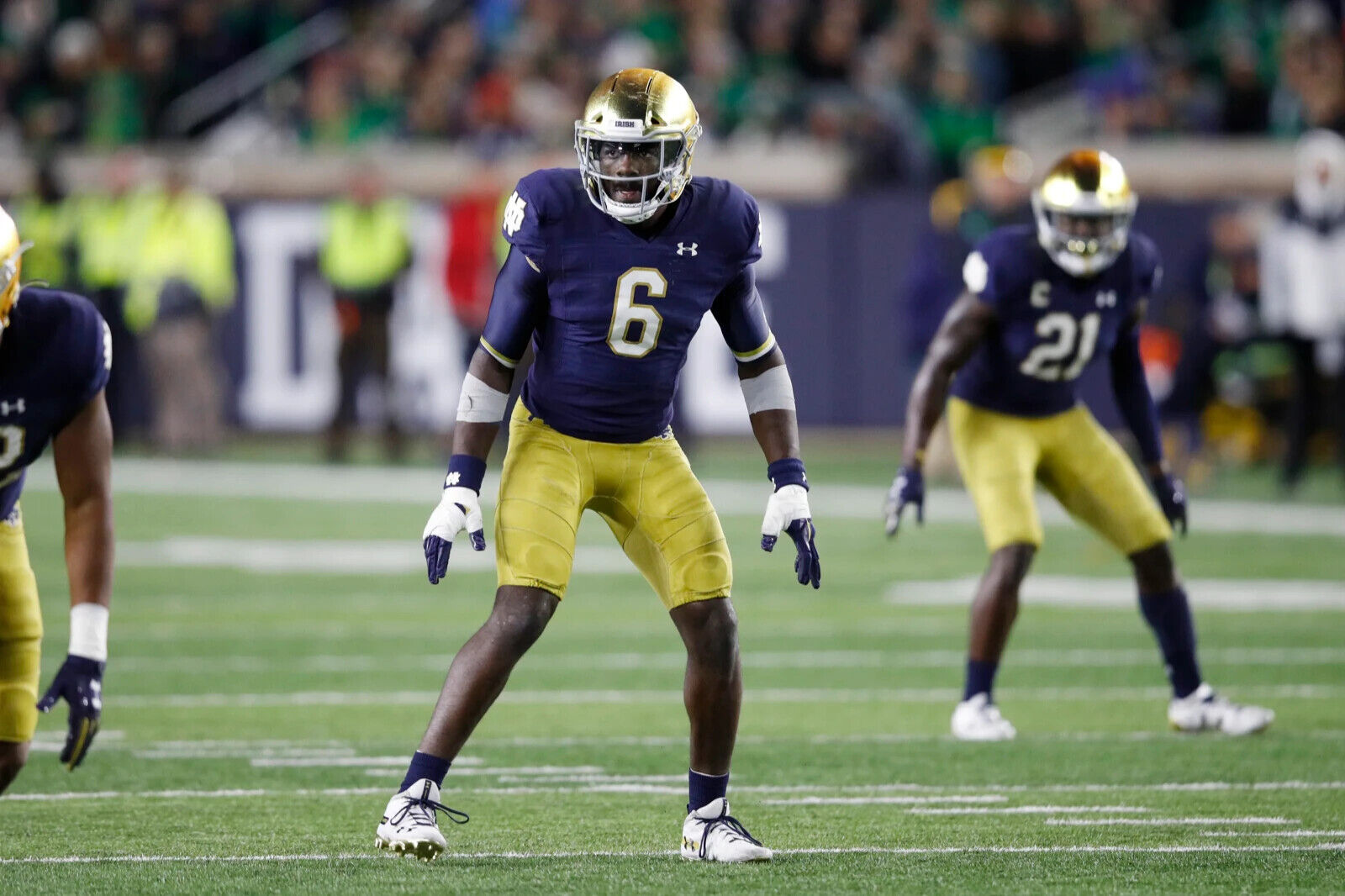 Jeremiah Owusu-Koramoah Signed Notre Dame Fighting Irish Jersey (Beckett Holo)