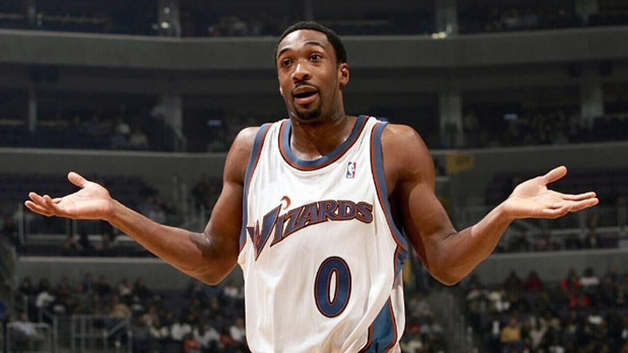 Gilbert Arenas Signed Washington Wizards Nike Style Jersey (JSA COA) 3xAll Star