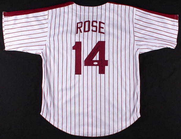 Philadelphia Phillies Pete Rose Autographed Signed Custom Jersey Jsa Coa