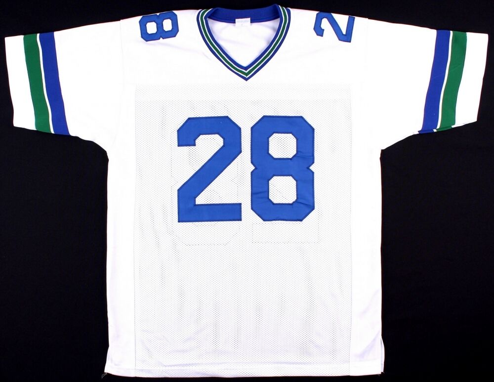 Curt Warner Signed Seattle Seahawks Jersey (JSA COA) 3xPro Bowl Running Back