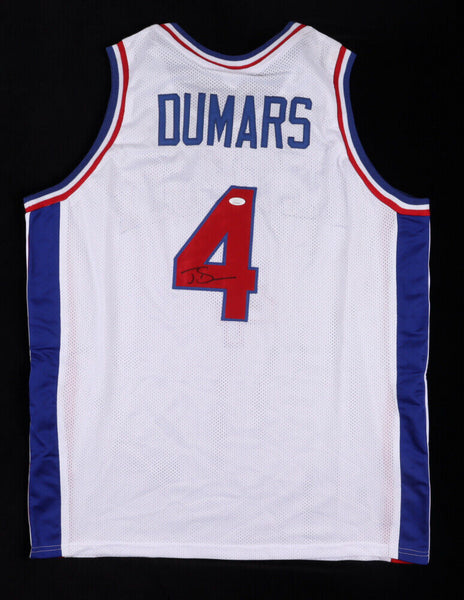 Joe Dumars good Autographed/Signed Jersey JSA COA Detroit Pistons