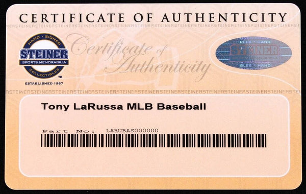 Tony La Russa 直筆サインボール Tony La Russa Signed OML Baseball (Steiner COA) 4 Time