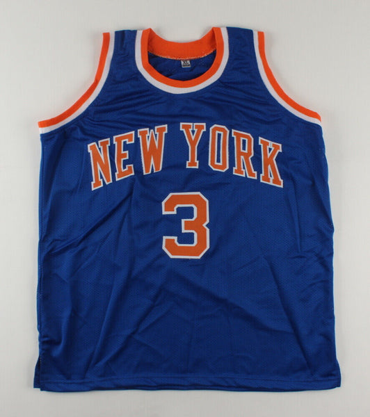 RSA John Starks Signed New York White Basketball Jersey (JSA)