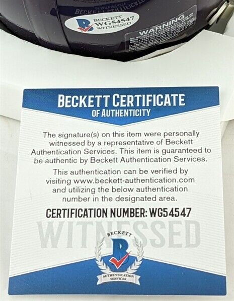 Tommy Kramer Signed Minnesota Vikings Mini-Helmet (Beckett COA) Two Minute Tommy