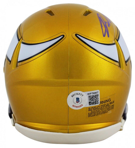Jared Allen Signed Minnesota Vikings Flash Alternate Speed Mini Helmet (Beckett)