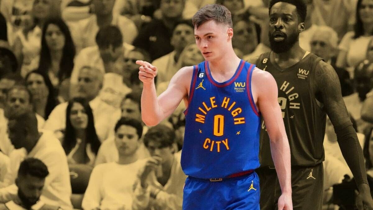 Christian Braun Signed Denver Nuggets Throwback Jersey Insrd "23 NBA Champs" JSA