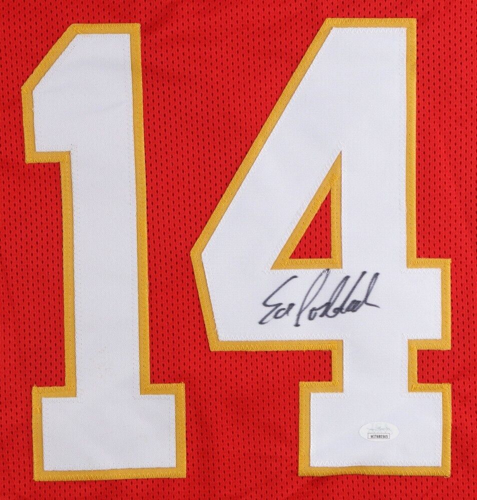 Ed Podolak Signed Kansas City Chiefs Jersey (JSA) Super Bowl IV Running Back