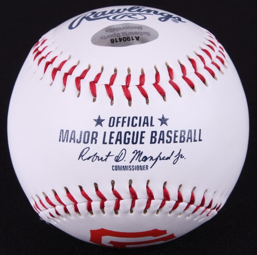 Gaylord Perry Signed Giants Logo Baseball (Schwartz) Hall of Fame Pitcher