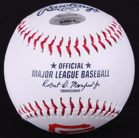 Gaylord Perry Signed Giants Logo Baseball (Schwartz) Hall of Fame Pitcher