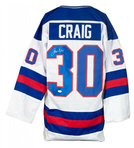 Jim Craig Signed Team USA Miracle on Ice Jersey (Beckett) 1980 Winter Olympics