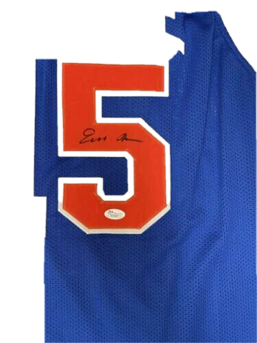Earl Monroe Signed Knicks Jersey (JSA COA) 4×NBA All-Star / 1973 World Champion