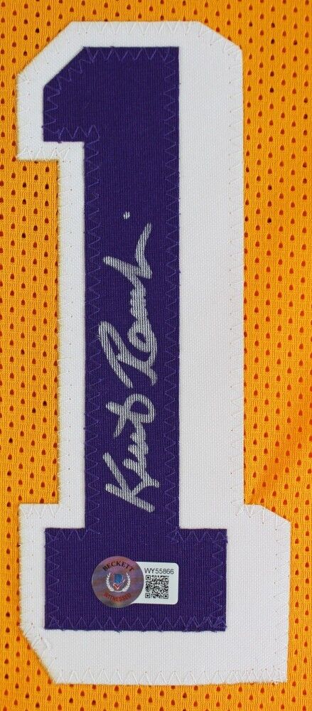 Kurt Rambis Signed Los Angeles Lakes Jersey (Beckett) 4xNBA Champ 82, 85, 87, 88