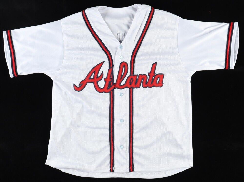 Atlanta Braves"95 W S Champs" Jersey Signed by (6) Justice, Klesko, Avery, Lopez