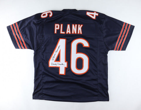 Doug Plank Signed Chicago Bears Jersey "SB XX Champs" (JSA COA) 1975 Draft Pick
