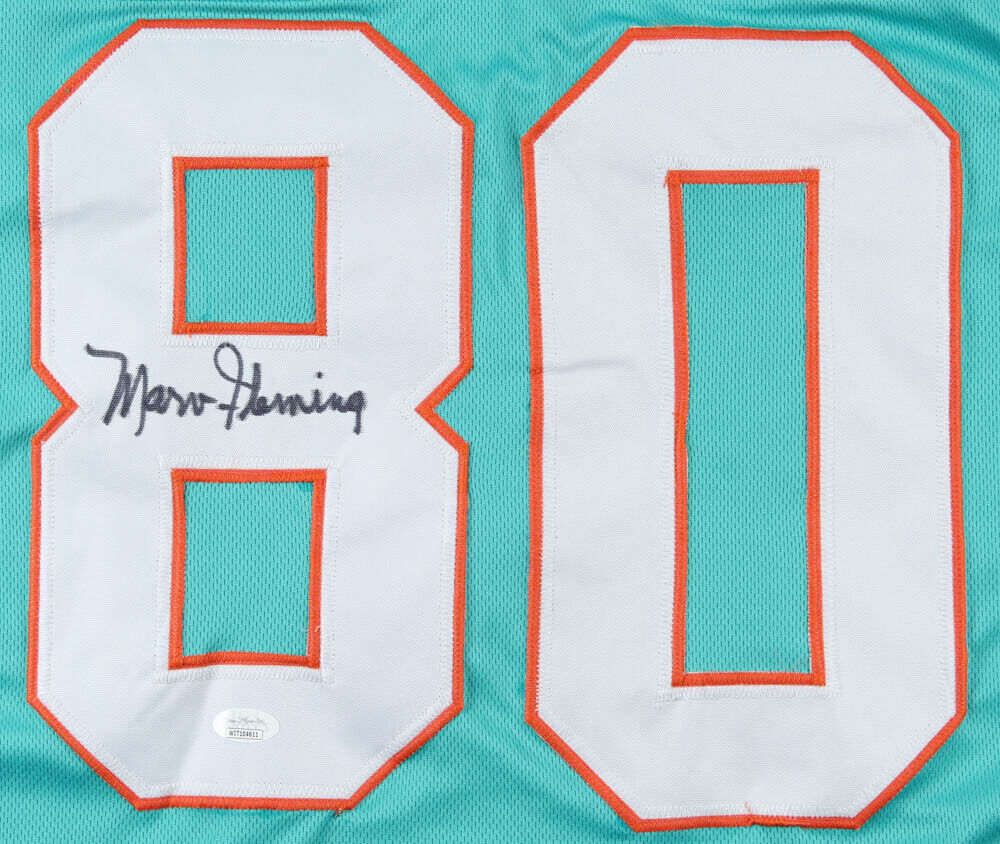 Marv Fleming Signed Miami Dolphins Teal Jersey (JSA COA) 4xSuper Bowl Champion