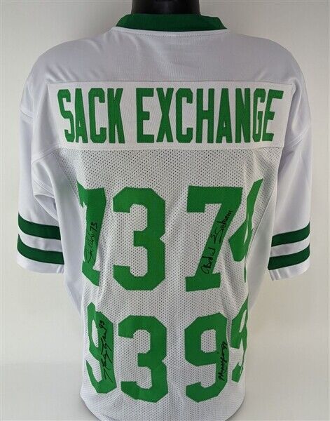Gastineau, Klecko, Lyons & Salaam Signed New York Jets 'Sack Exchange Jersey JSA