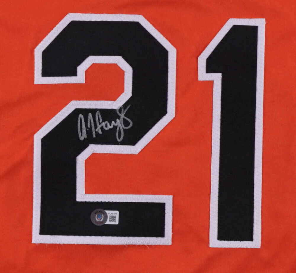 Austin Hays Signed Baltimore Orioles Jersey (Beckett Holo) 2016 O's Draft Pick
