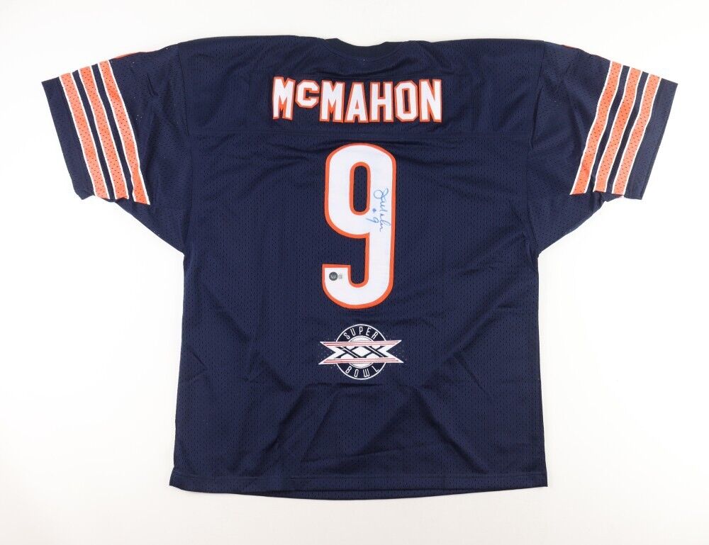 Jim McMahon Signed Chicago Bears Custom Super Bowl XX Jersey (Beckett) Punky QB