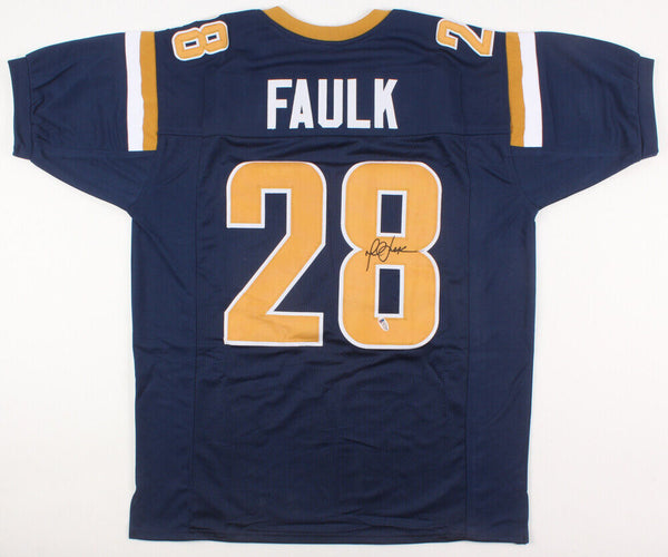 Marshall Faulk Autographed St. Louis Rams Custom Jersey