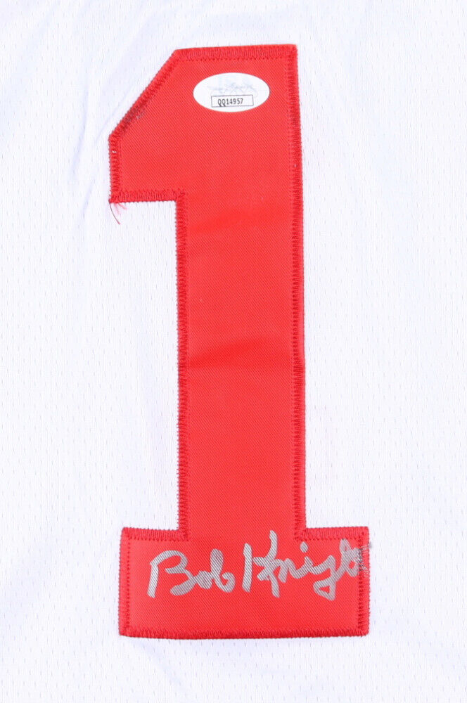 Bob Knight Signed Indiana "The General" Jersey (JSA Holo) Hoosiers Head Coach