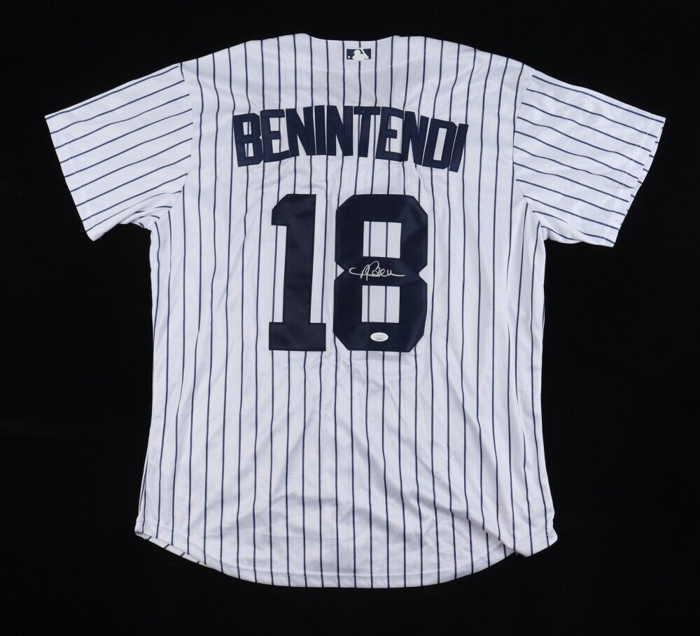 Andrew Benintendi Signed New York Yankees Jersey (JSA COA) 2018 W.S. Champion OF