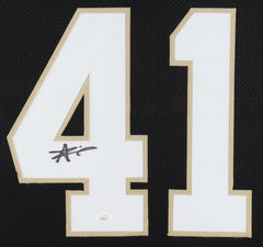 Alvin Kamara Signed New Orleans Saints 35x43 Framed Jersey (JSA) 5xPro Bowl R.B.