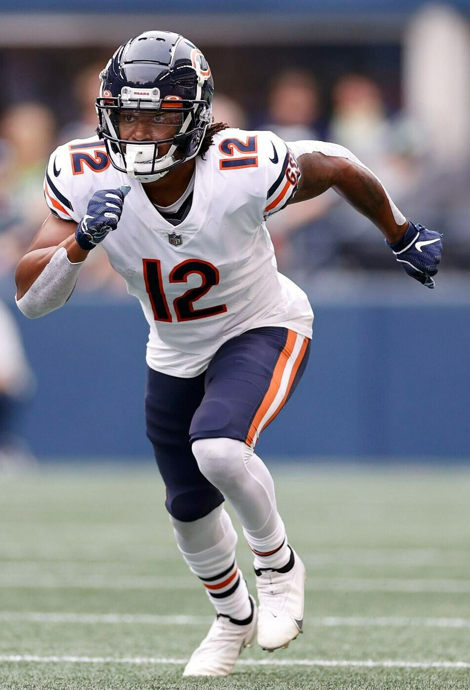 Velus Jones Jr. Signed Chicago Bears Blue Jersey (Beckett) Rookie Wide Receiver