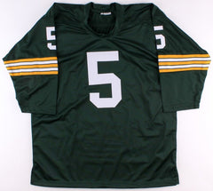 Paul Hornung Signed Packers Career Highlight Stat Jersey Inscribed "HOF '86" PSA