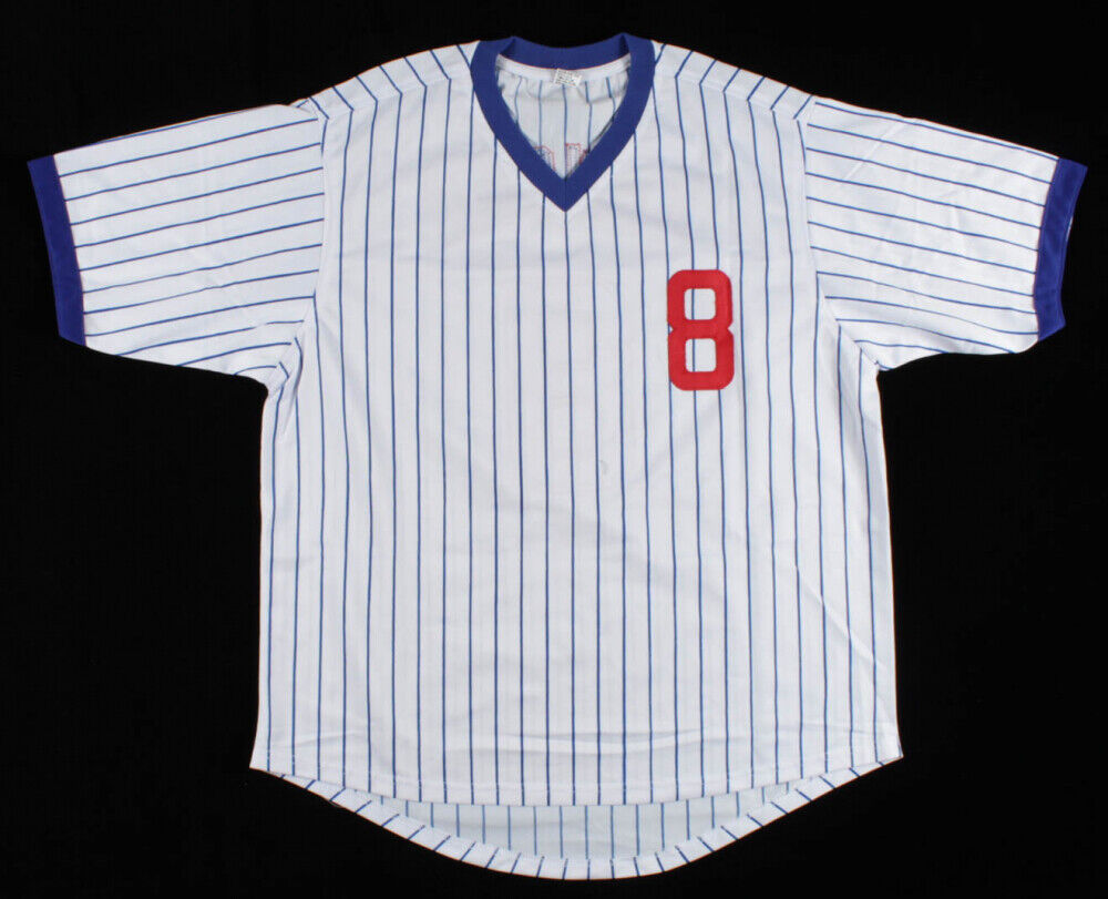 Andre Dawson Signed Chicago Cub Pinstriped Jersey (JSA COA)8×All-Star 1987 MVP