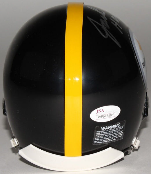 Pittsburgh Steelers Jack Ham Signed Inscribed Salute Mini Helmet Jsa Coa