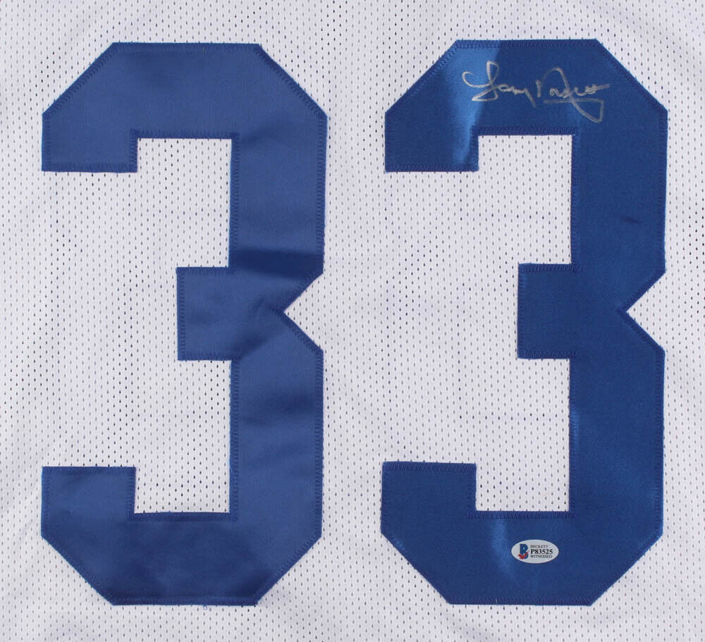 Tony Dorsett Signed Dallas Cowboy White Jersey (Beckett) 4×Pro Bowl Running Back