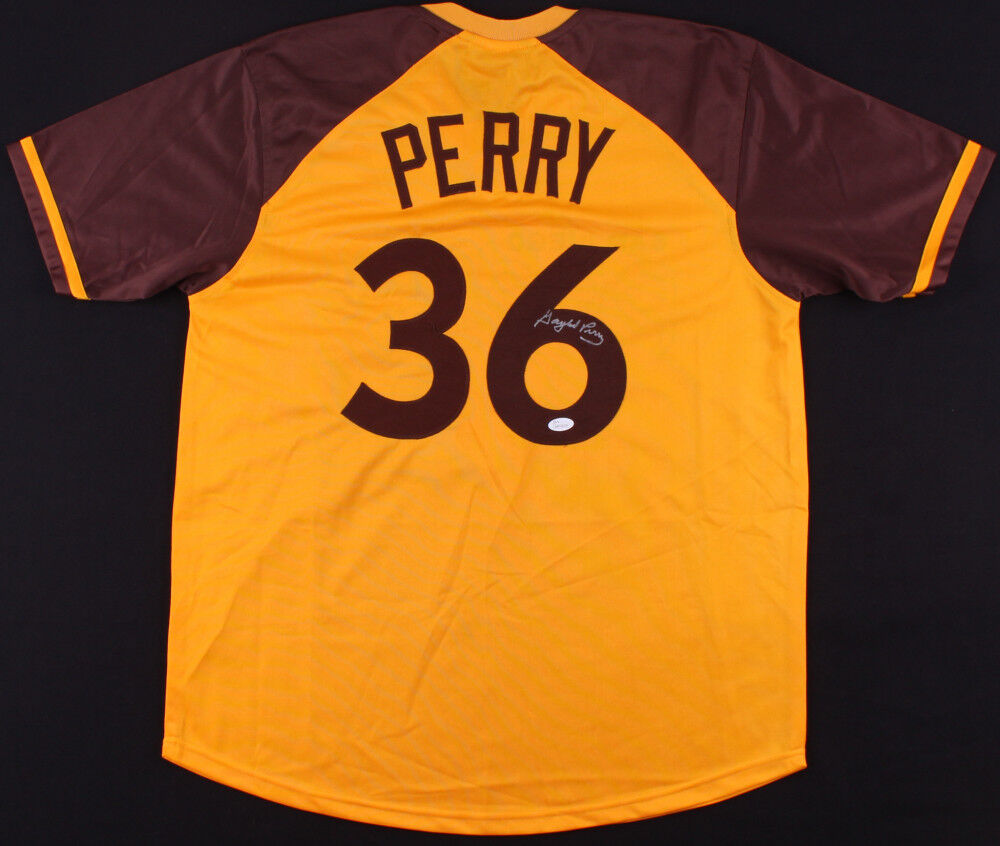 Gaylord Perry Signed San Diego Padres Jersey (JSA COA) 1978 NL Cy Young Winner