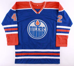 Anton Slepyshev Signed Oilers Jersey (Beckett COA) Edmonton Left Winger