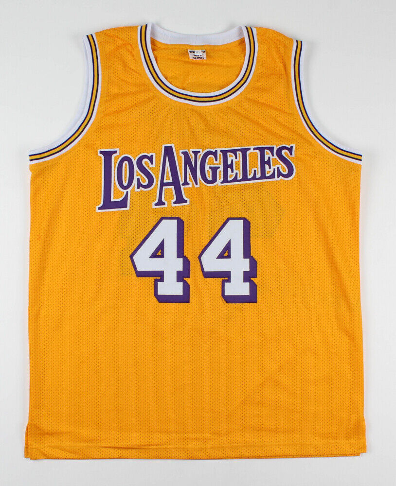 Jerry West Signed Los Angeles Lakers Yellow Jersey (JSA COA) 1972 NBA Champion