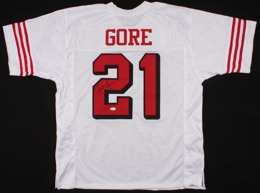 Frank Gore Signed 49ers White Jersey (JSA COA) 5×Pro Bowl (2006, 2009,2011–2013)