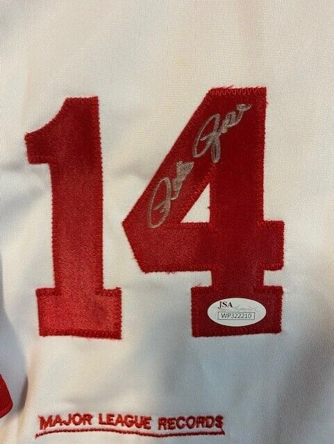 Pete Rose Signed Cincinnati Reds Career Highlight Jersey (JSA COA) 17xAll Star