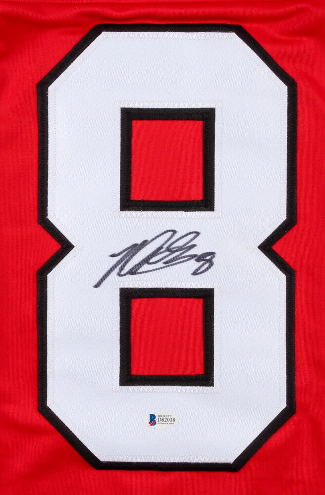 Nick Schmaltz Signed Blackhawks Jersey (Beckett COA) Chicago Rookie Center