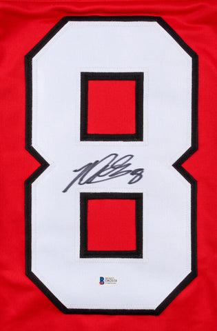 Nick Schmaltz Signed Blackhawks Jersey (Beckett COA) Chicago Rookie Center