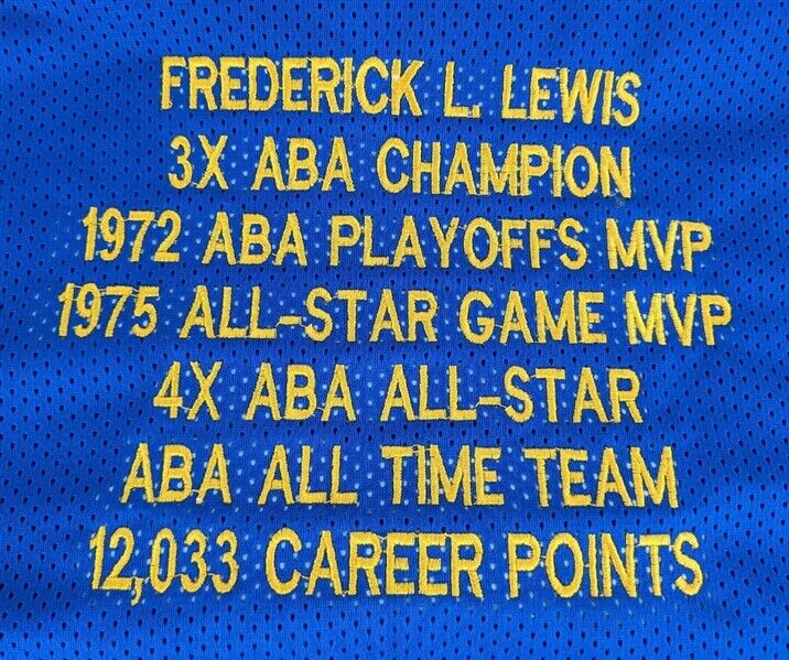 Freddie Lewis Signed Indiana Pacers Jersey (JSA COA) 3xABA Champion Point Guard