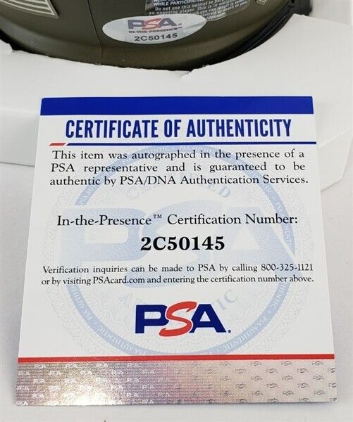 Mike Brown Signed Chicago Bears / Salute Service Alternate Speed Mini Helmet PSA