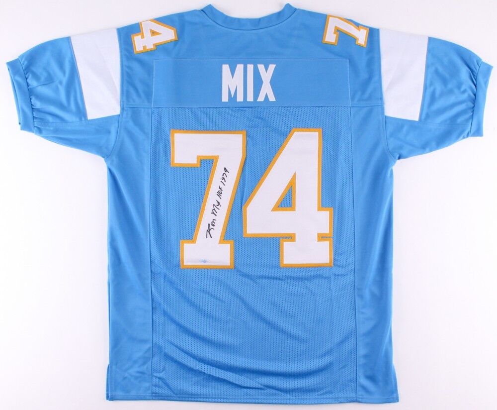 Ron Mix Signed Chargers Jersey Inscribed "HOF 1979" (SGC COA) 8× AFL All-Star