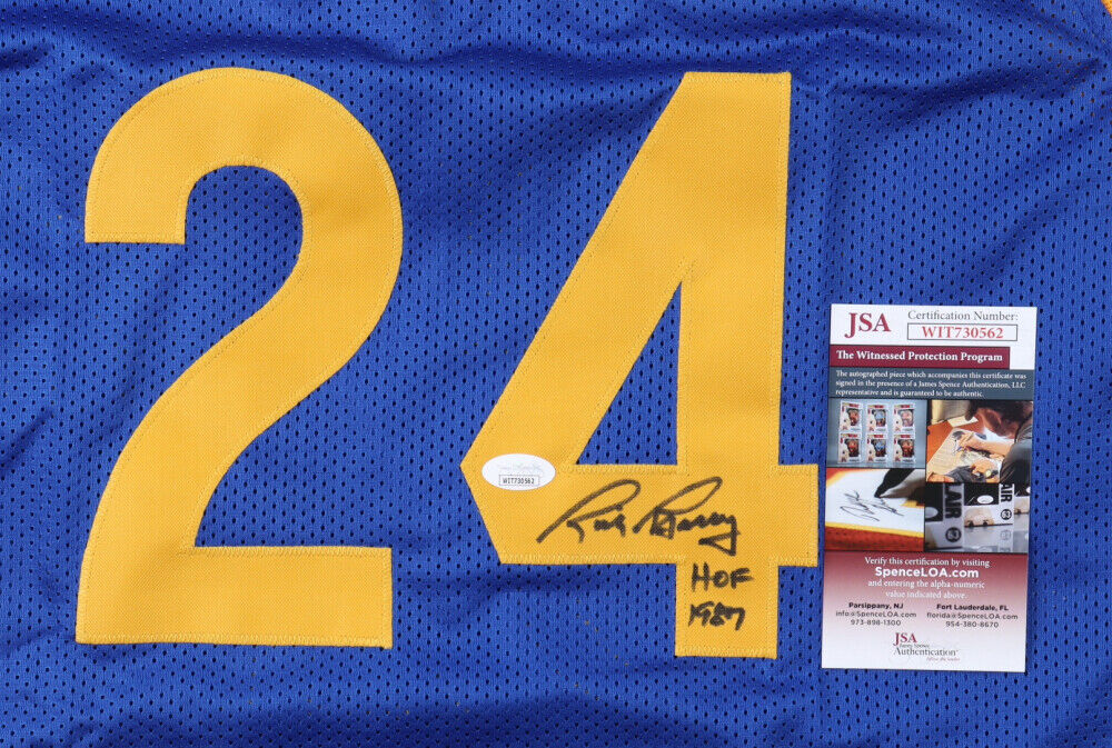 Rick Barry Signed Golden State Warriors Jersey Inscribed "HOF 1987" (JSA COA)