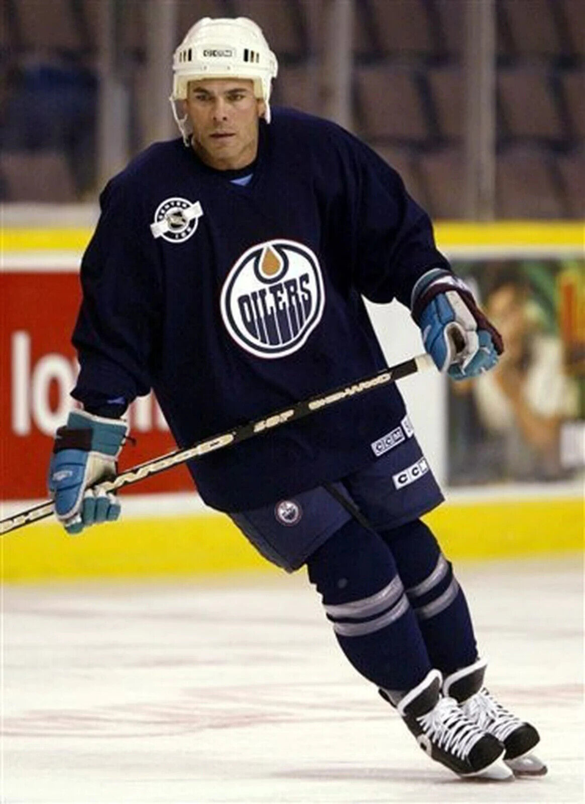 Adam Oates "HOF 12" Signed Edmonton Oilers Logo Hockey Puck /JSA Witness COA