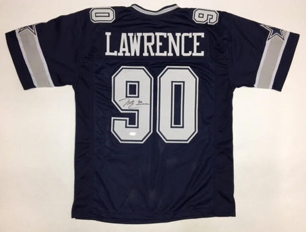 DEMARCUS LAWRENCE autographed signed Cowboys white jersey JSA coa