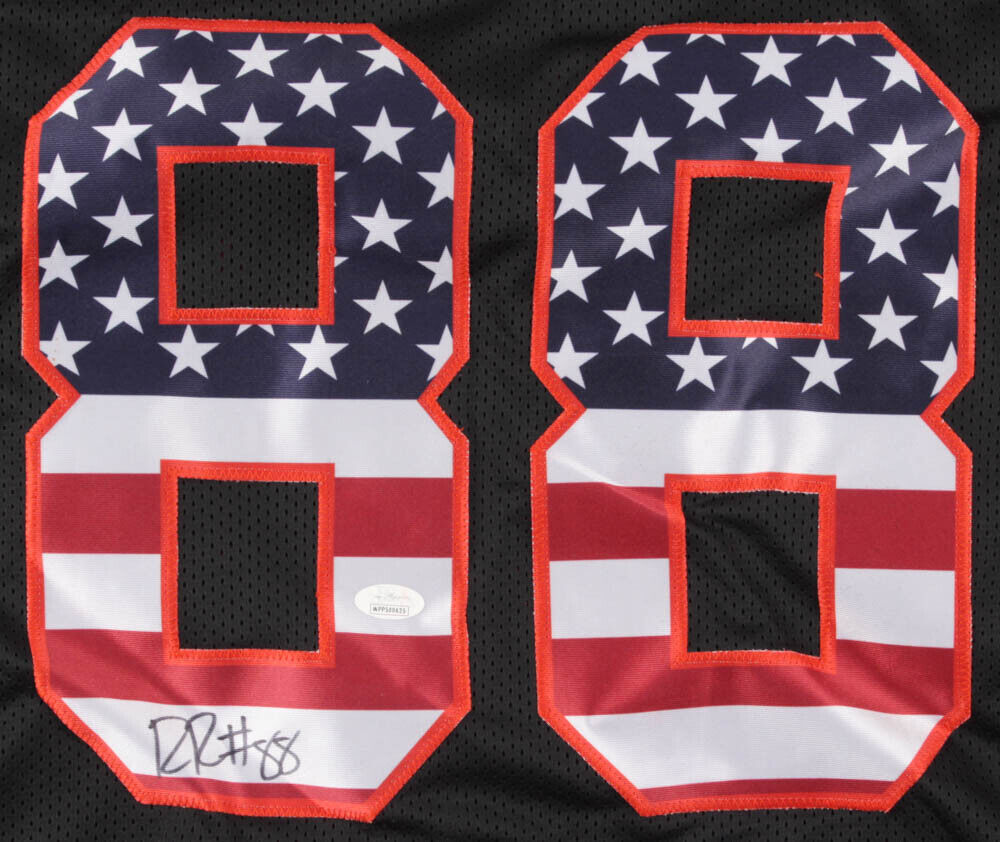Riley Ridley Signed Chicago Bears "American Flag" Jersey (JSA) 2019 4th Rd Pick